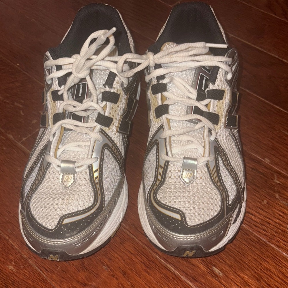 New Balance White and Black Sneakers